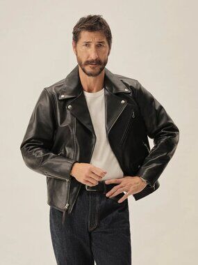Buck Mason Leather Moto Jacken (Men's M)